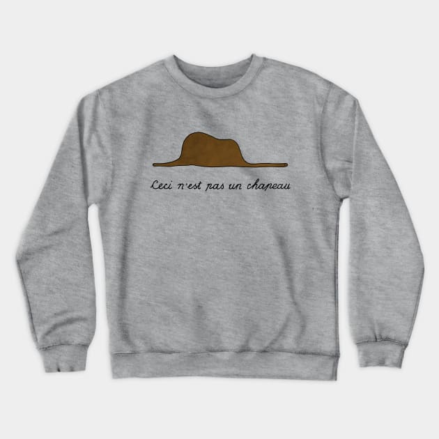 This is not a hat Crewneck Sweatshirt by rakelittle